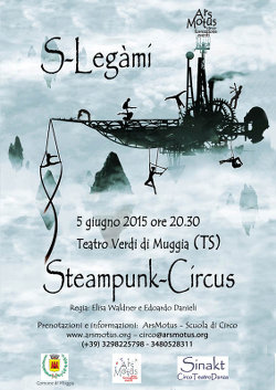 Locandina dello spettacolo di circo contemporaneo S-Legàmi