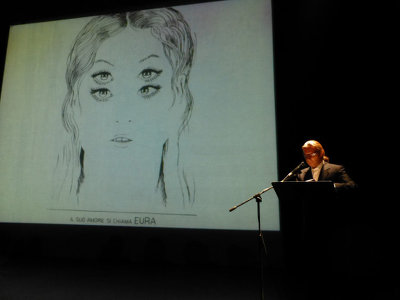 Una scena di 'Poema a fumetti', reading del capolavoro omonimo di Dino Buzzati