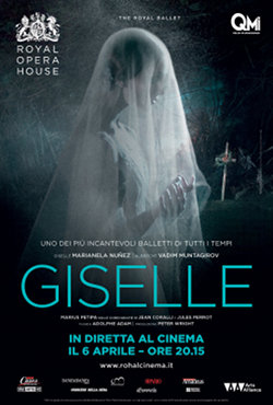 Locandina del balletto Giselle interpretato alla Royal Opera House di Londra