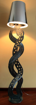 Mauro Martoriati: Ouroboros, 2012 - piantana in ferro lucidato e laccato