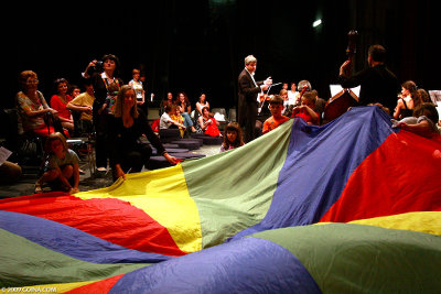 Nella pancia del teatro con l'orchestra