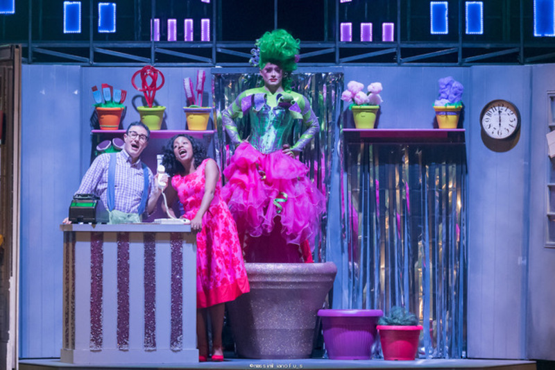 Una scena dal musical La piccola bottega degli orrori