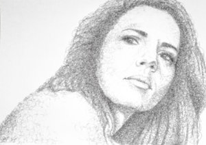 Quadro di Gianni Padula realizzato con penna biro