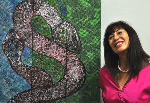 Quadro di Qing Yue raffigurante un serpente