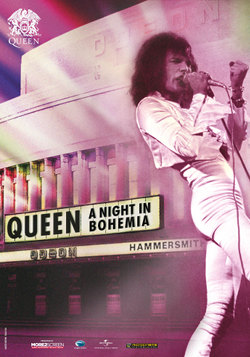Locandina del film-concerto Queen A night in Bohemia