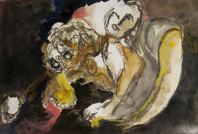 Rosella Gallicchio: Anelante energia creatrice, 2012 - tecnica mista pigmenti su carta