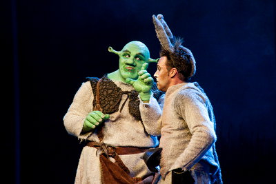 Una scena del musical Shreck