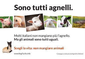 Camapgna agnelli per una Pasqua vegan