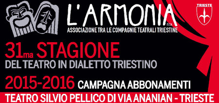 Locandina stagione l'Armonia, teatro dialetto triestino