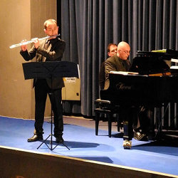 Il flautista Luca Truffelli e il pianista Igor Cognolato