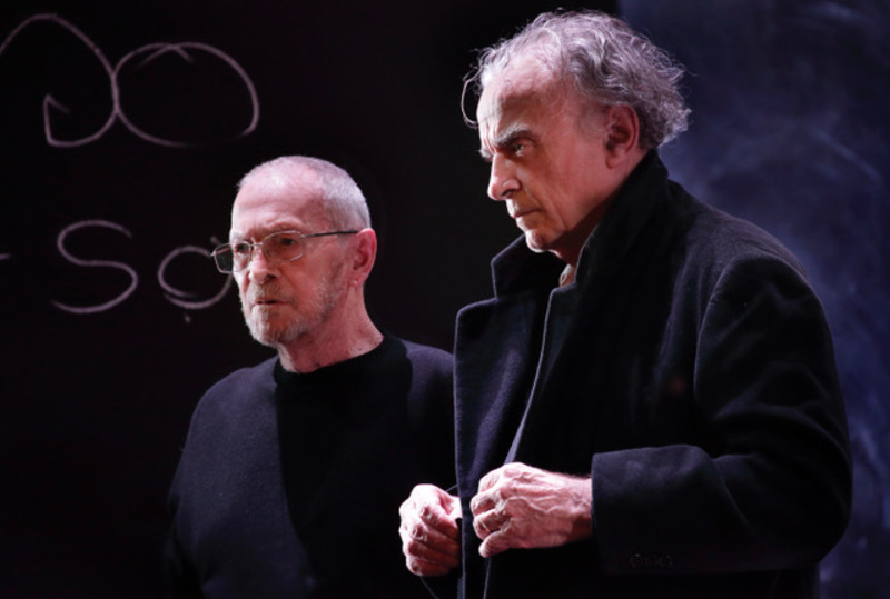 Umberto Orsini e Franco Branciaroli in Pour un oui ou pour un non, commedia di Nathalie Serraute